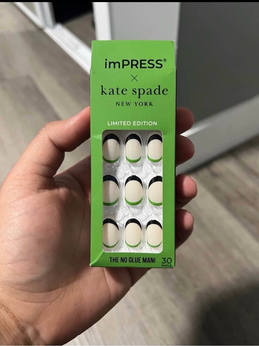 imPRESS x Kate Spade Limited Edition Cream & Black Press-On Nails
